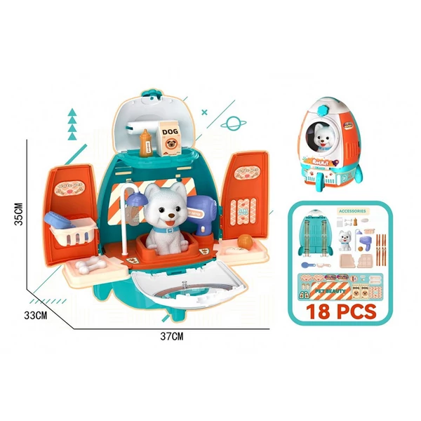 Játék állatkozmetikai szett hátizsákban 90114