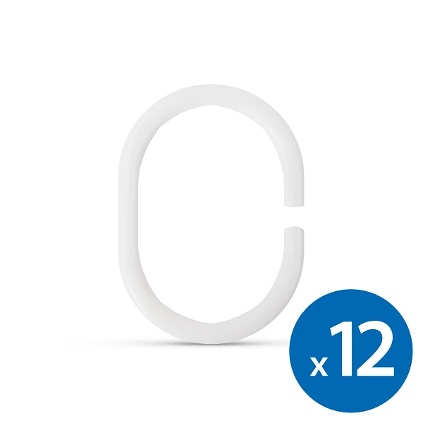 Family műanyag zuhanyfüggöny karika 12db 11520B