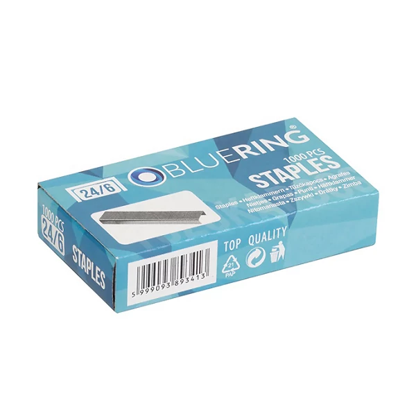 Bluering tűzőkapocs 24/6 1000db PLU-0652