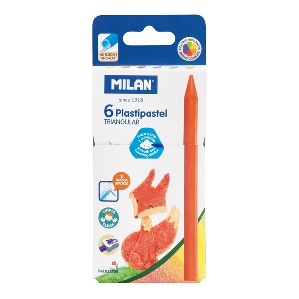 Milan zsírkréta 6db-os kiszerelésben 022T06