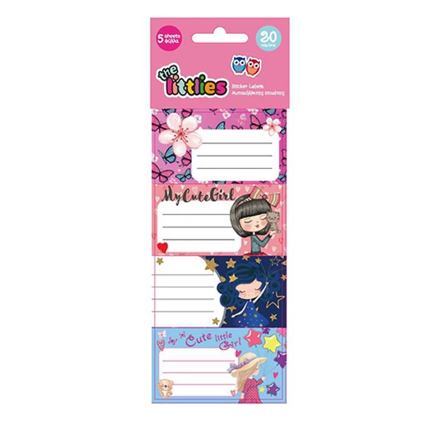 Luna lányos füzetcímke 20db-s szett