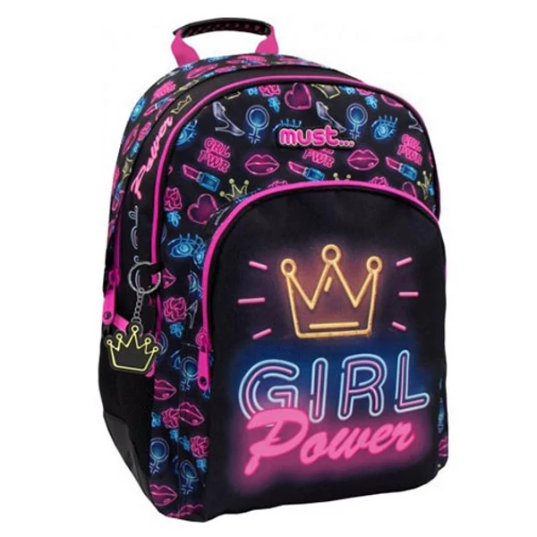 Must... Girl Power iskolatáska, hátizsák 33x16x45cm
