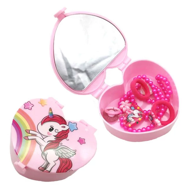 Unikornisos szépség szett szív alakú tárolóban