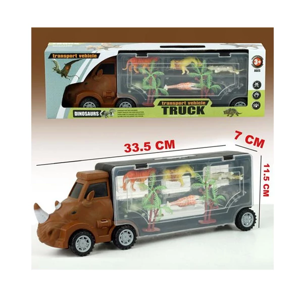 Rinocérosz Szafari szállító teherautó 33cm