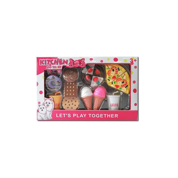 Desszertes szett fánkkal és fagyival