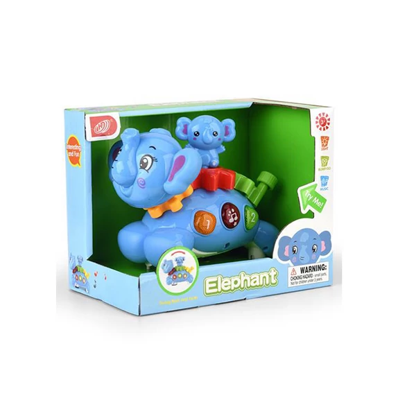 Ringató elefánt bébijáték fény és hang effektekkel