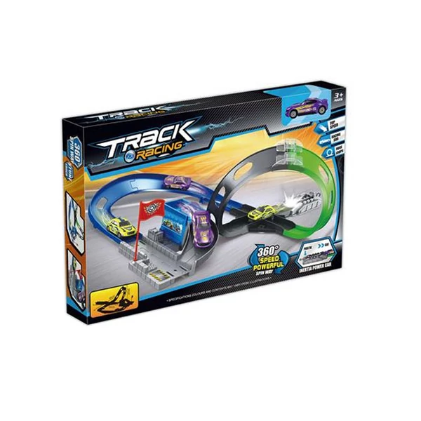 Track Racing versenypálya hurokkanyarral kisautóval