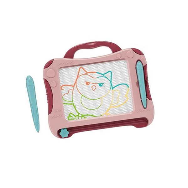 Rózsaszín baglyos mágneses rajztábla