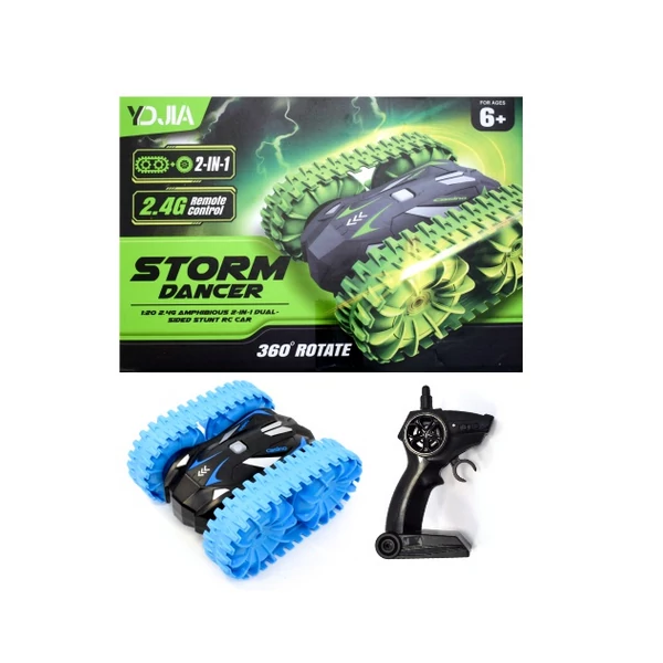 RC Storm Dancer 360: 2 az 1-ben kétéltű távirányítós jármű lánctalpakkal 2.4GHz több változatban