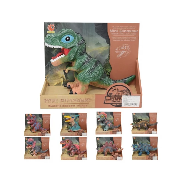 Dínó pajtás figura hanggal Zöld T-rex változatban 1db