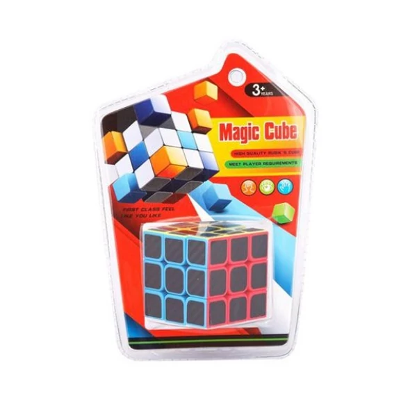 Cube World: Bűvös kocka karbon mintával 3x3-as