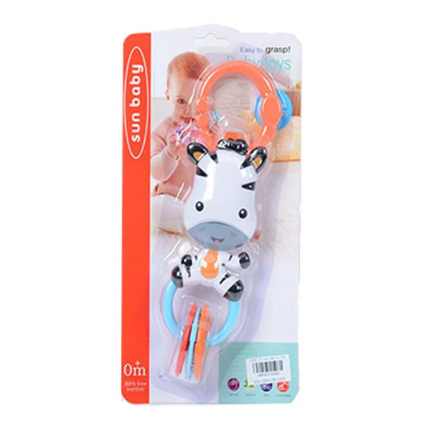 Boldog zebra rágóka és csörgő