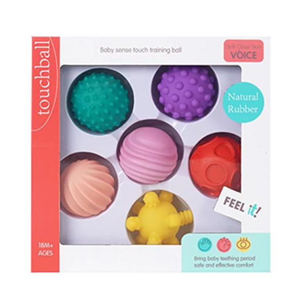 Puha labdák 6db-os szett bébiknek