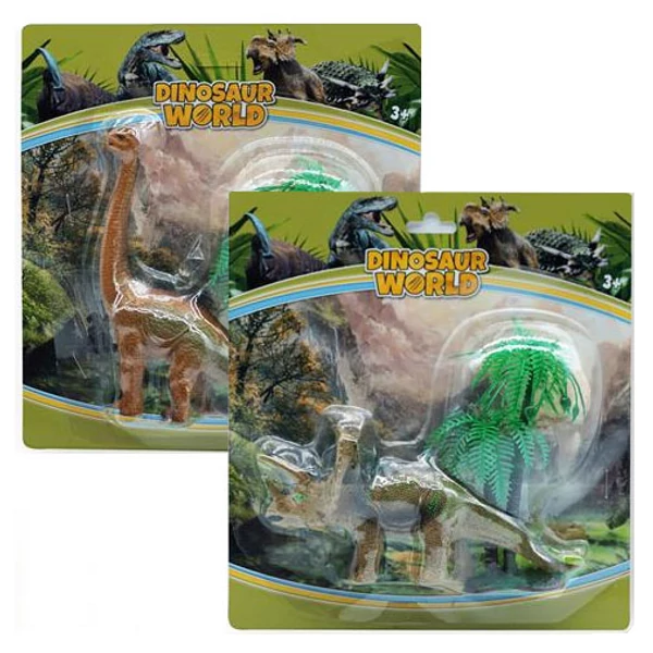 Dino World: Triceratops vagy Brachiosaurus figura fával