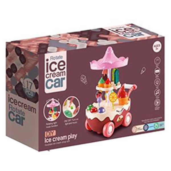 Gurulós jégkrém bár játék szett fénnyel és hanggal