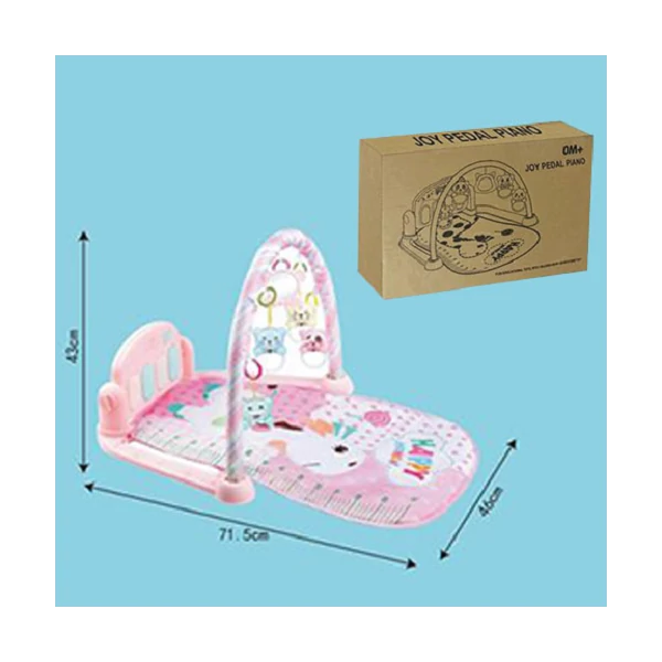 Boldog zsiráf rózsaszín játszószönyeg fénnyel és hanggal