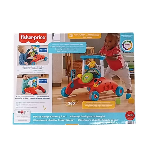 Fisher-Price: 2 az 1-ben intelligens járássegítő - Mattel