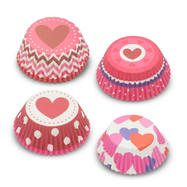 Szíves muffinpapír szett 100db 57168H