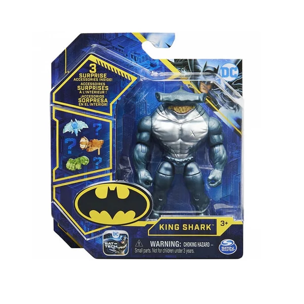 DC Comics: King Shark 10cm figura meglepetés kiegészítőkkel - Spin Master