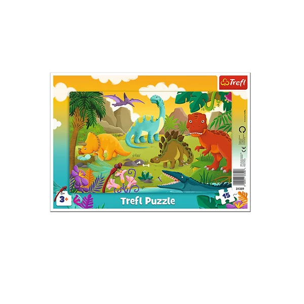 Dinoszaurusz 15 db-os keretes puzzle - Trefl