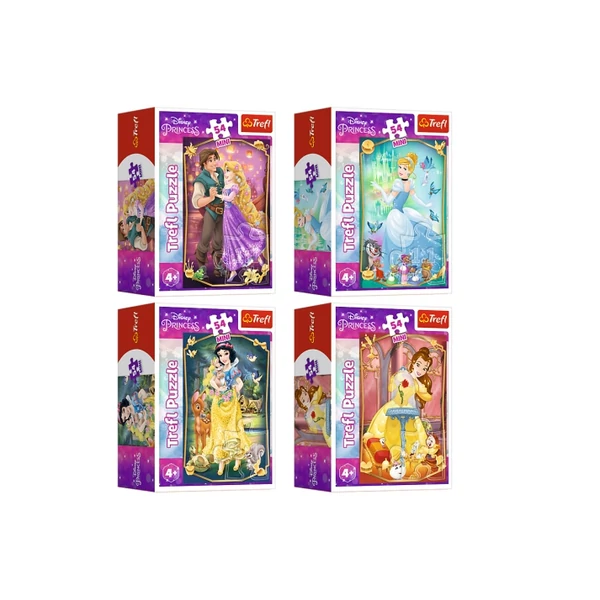 Gyönyörű Disney Hercegnők 54db-os mini puzzle több változatban - Trefl