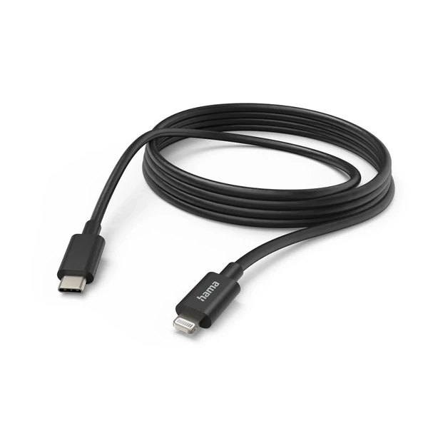 Hama FIC E3 adatkábel lightning - usb type-c 3m fekete (201599)