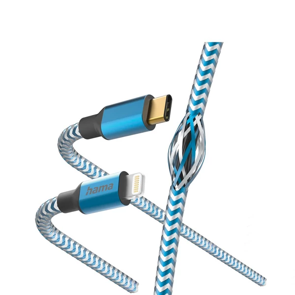 Hama FIC E3 adatkábel usb type-c lightning Reflective 1,5m kék (201561)
