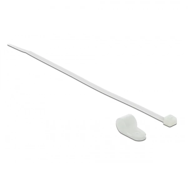 Delock Fehér színű, összekapcsoló pánt készlet 12,7 mm H 300 x Sz 4,8 mm kábelekkel