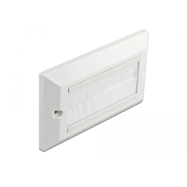 Delock Kábelrendező keret fehér fésűsávokkal 146 x 86 mm
