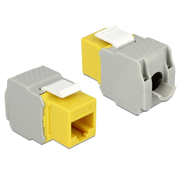 Delock Keystone modul RJ45 anya > LSA Cat.6 UTP sárga