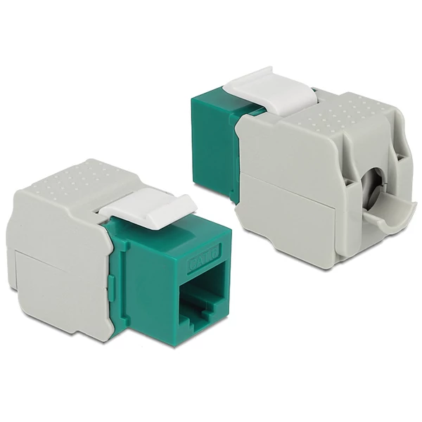 Delock Keystone modul zöld színű RJ45 aljzat - LSA CAT.6 UTP csatlakozókkal