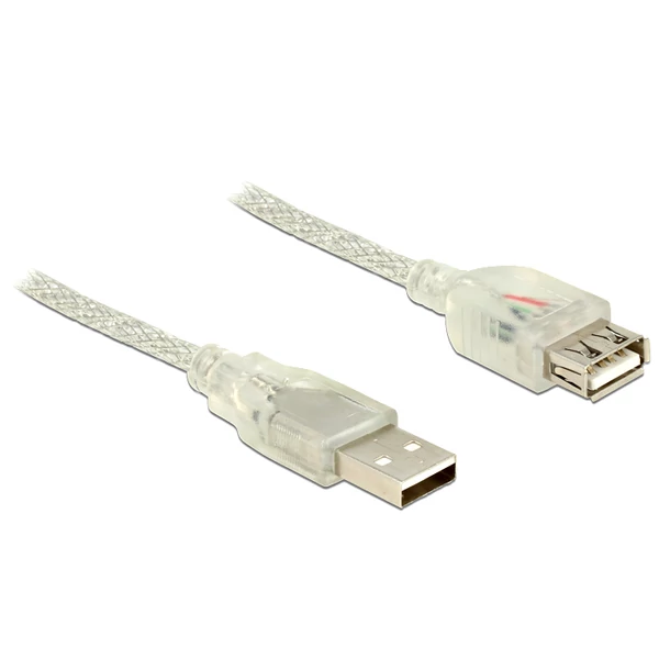 Delock USB 2.0-s bővítőkábel A-típusú csatlakozódugóval > USB 2.0-s, A-típusú csatlakozóhüvellyel 1m