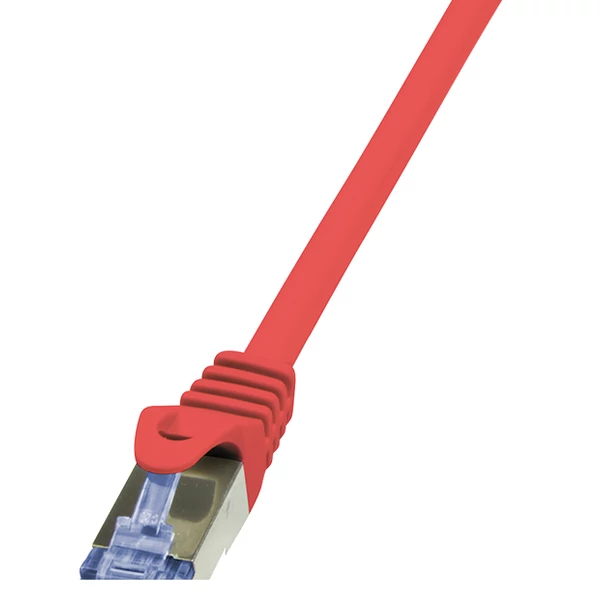 LogiLink Patch kábel PrimeLine, Cat.6A, S/FTP, piros, 0,25 m