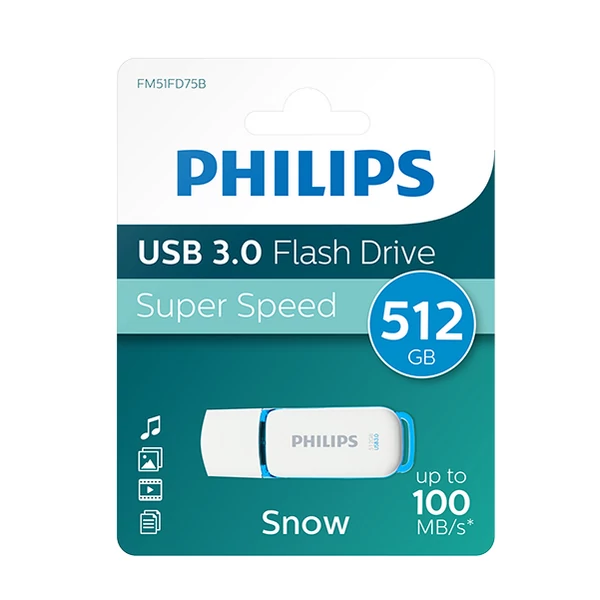 Philips Pendrive USB 3.0 512GB Snow Edition