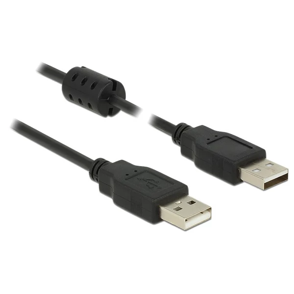Delock USB 2.0-s kábel A-típusú csatlakozódugóval > USB 2.0-s, A-típusú csatlakozódugóval, 1,0 m, fe