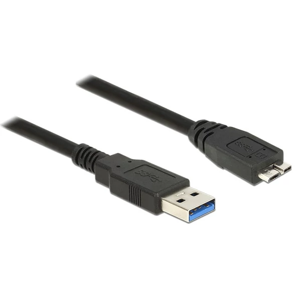 Delock USB 3.0-s kábel A-típusú csatlakozódugóval > USB 3.0-s, Micro-B-típusú csatlakozódugóval, 0,5