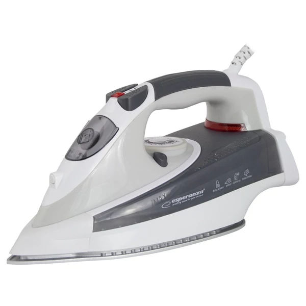 Esperanza CHINO kerámia vasaló 2400 W, szürke-fehér