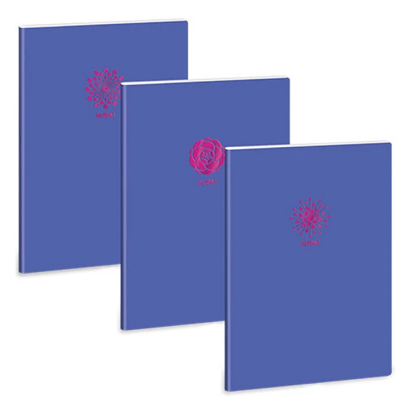 Ars Una: Soft Touch Violet Spring extra kapcsos ponthálós füzet A/4