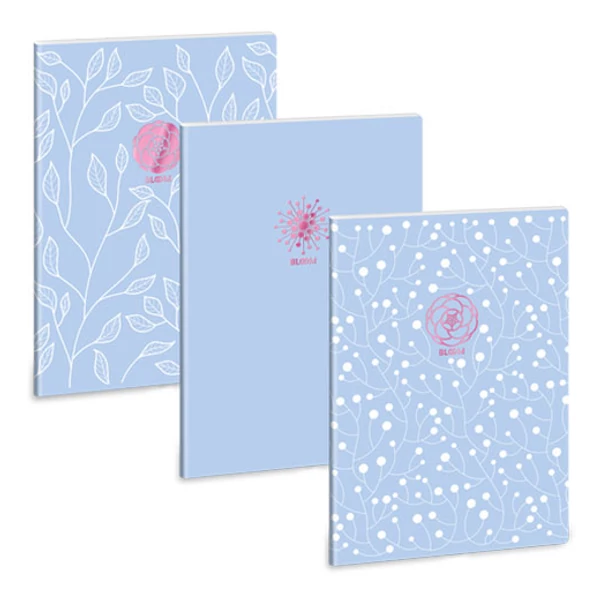 Ars Una: Soft Touch Skyblue Spring extra kapcsos sima füzet A/4