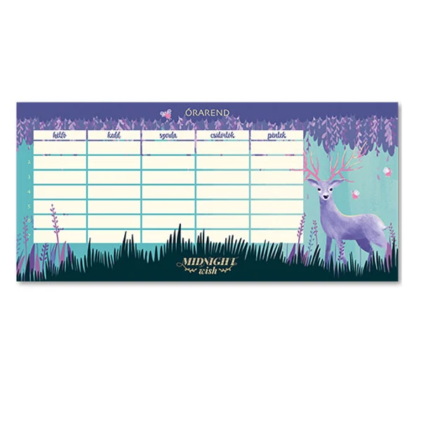 Ars Una: Midnight Wish egylapos, kétoldalas órarend