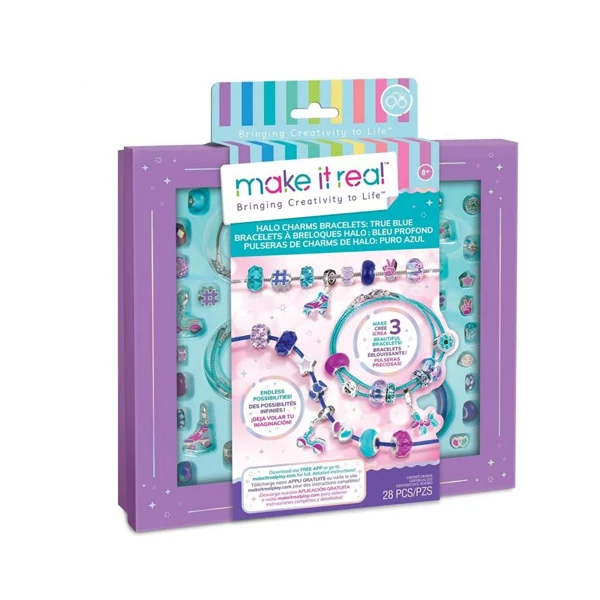 Make it real! Kristály Medál Karkötő készítő szett tiszta kék