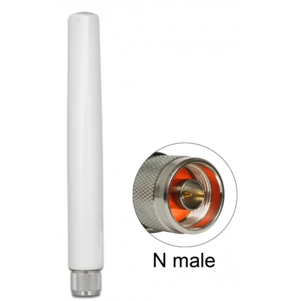 Delock 433 MHz antenna N-dugó 1,45 dBi irányítatlan, rögzített, kültéri, fehér