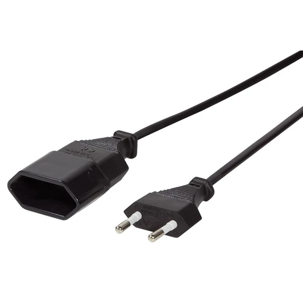 Logilink Power Cord, Extension Euro/M -Euro/F, 1.0m, black