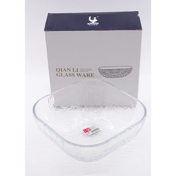 Négyzet alakú üvegtál 16x16x7cm 72337