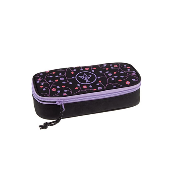 Ars Una: Purple Flowers lekerekített tinédzser tolltartó 21cm