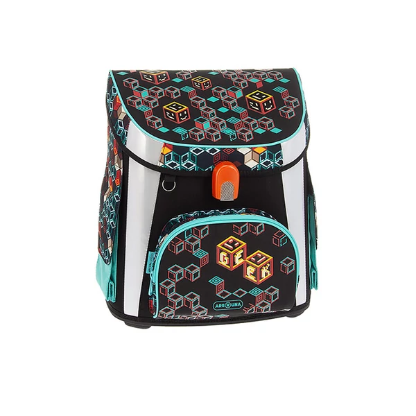 Ars Una: Geek kompakt mágneszáras iskolatáska 33x41x24cm