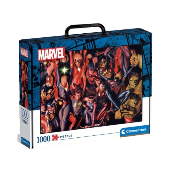 Marvel szuperhősök 1000db-os puzzle bőrönd tárolódobozban - Clementoni