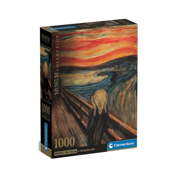 Munch: A sikoly Museum Collection 1000db-os puzzle poszterrel - Clementoni