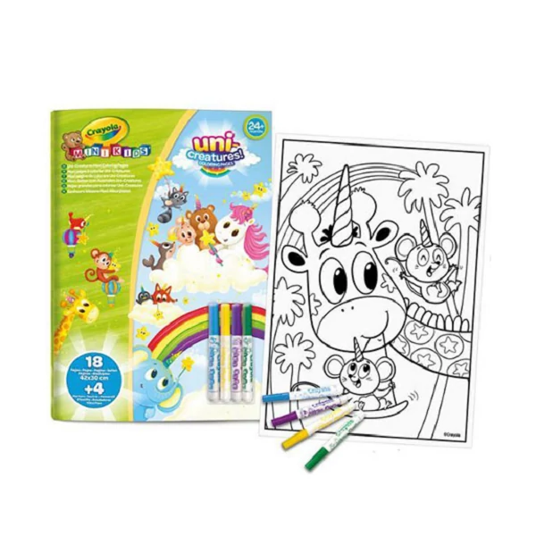 Crayola: Mini Kids maxi kifestő és filctoll készlet - Állatkornis