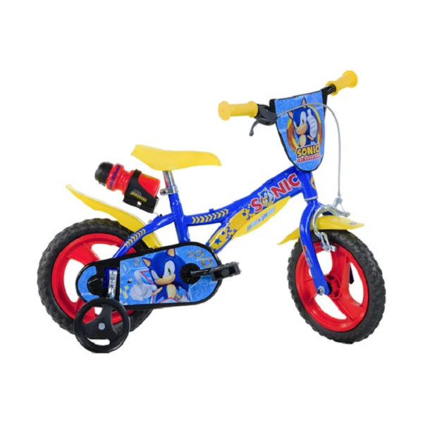 Sonic kék-sárga gyerek bicikli 12-es méretben - Dino Bikes kerékpár